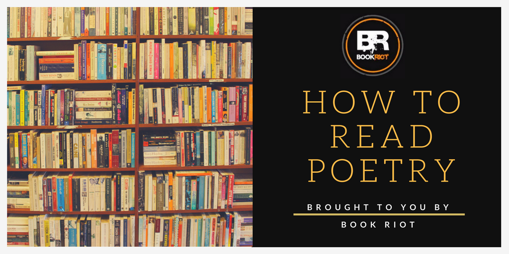 shelves of books: words - how to read poetry