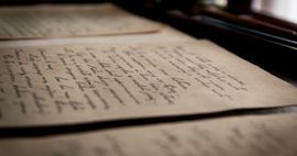 Letter with old-fashioned calligraphy