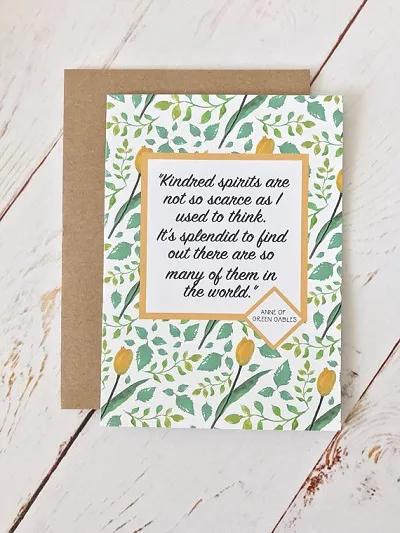 kindred spirits anne of green gables greeting card