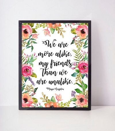 maya angelou quote print
