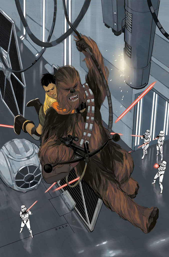 Star Wars: Chewbacca Art from A Beginner's Guide to Star Wars Comics | bookriot.com