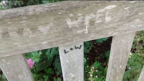 Lyra and Will's bench, Oxford Botanic Gardens