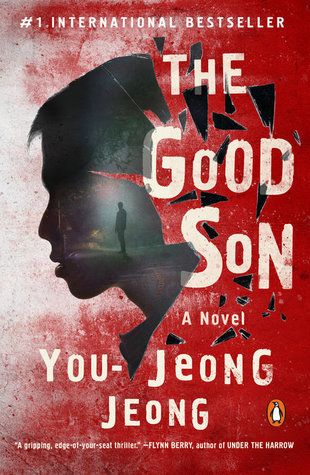 cover of The Good Son by You-Jeong Jeong; image of a profile of a face in shadow, with the shadow of a person standing on a street seen inside it