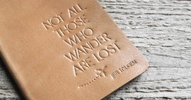 JRR Tolkien Not All Those Who Wander are Lost leather passport holder