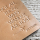 JRR Tolkien Not All Those Who Wander are Lost leather passport holder