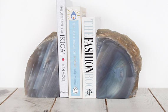 pottery barn agate bookends