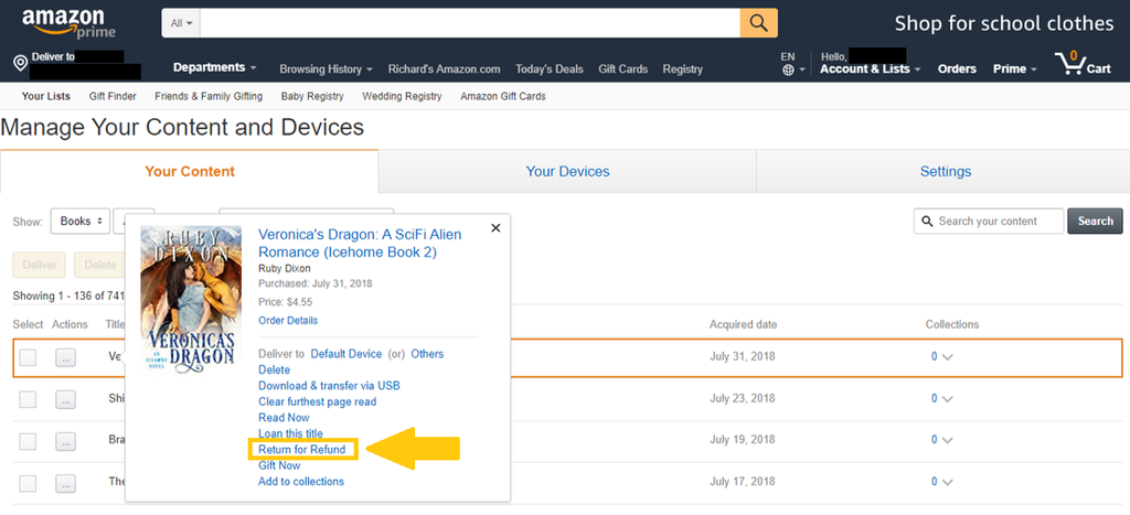 How To Return A Kindle Book You Accidentally Purchased