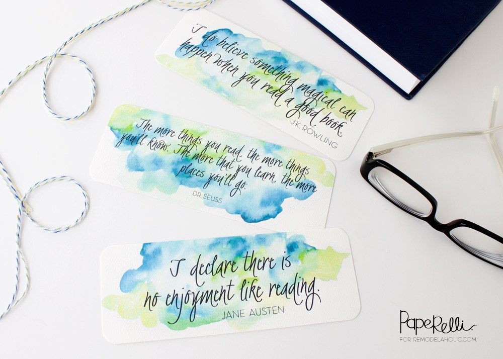 handmade watercolor bookmarks to buy to make and to print