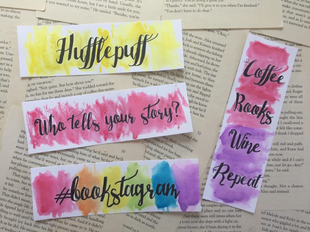 handmade watercolor bookmarks to buy to make and to print