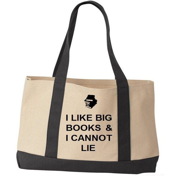 Jeg kan lide store bøger tote bag