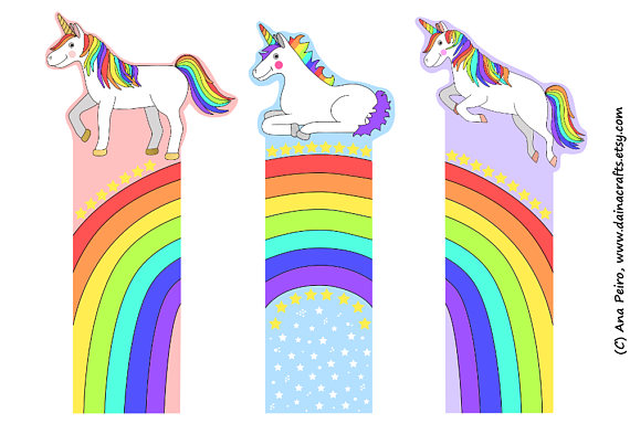 Magical Unicorn Bookmarks To Make and To Buy | FOXTON NEWS