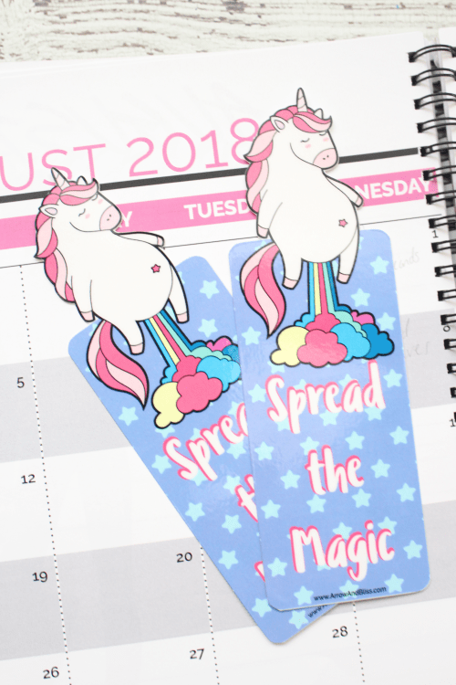 unicorn bookmarks to make download and buy for magical