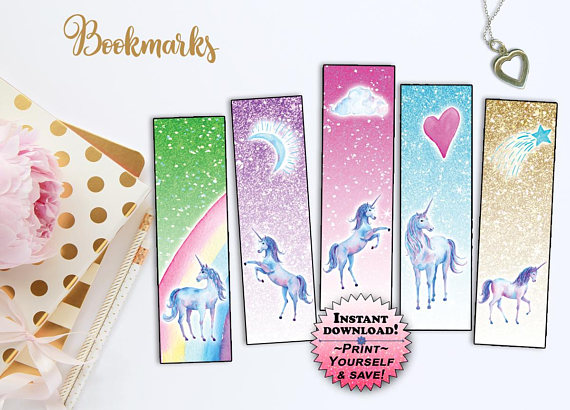 Unicorn Bookmarks To Make, Download, and Buy For Magical Reading