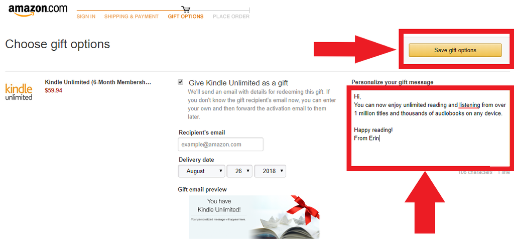amazon kindle gift card in stores