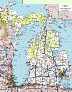 Michigan Road Map 235x300 