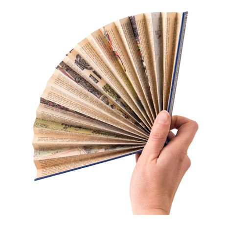 Paper Fan made from book pages