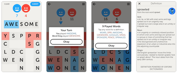 Letterpress game app screenshot