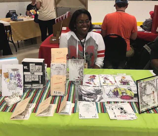 Delicia Williams displays her comics and art at STAPLE! 2018