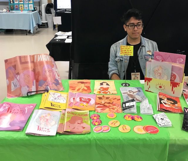 Luis Portillo displays his comics and art at STAPLE! 2018