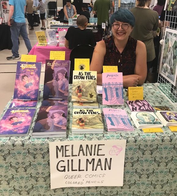 Melanie Gillman displays their comics at STAPLE! 2018