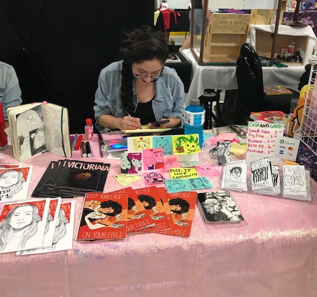 Valeria Pérez displays her comics and art at STAPLE! 2018