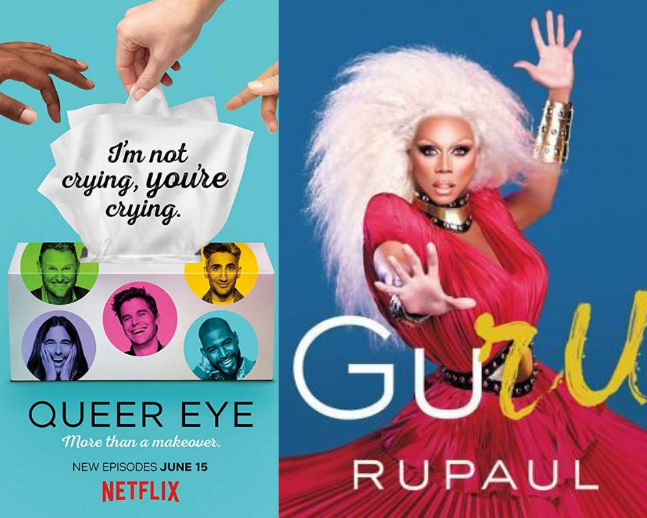Queer Eye poster and GuRu cover