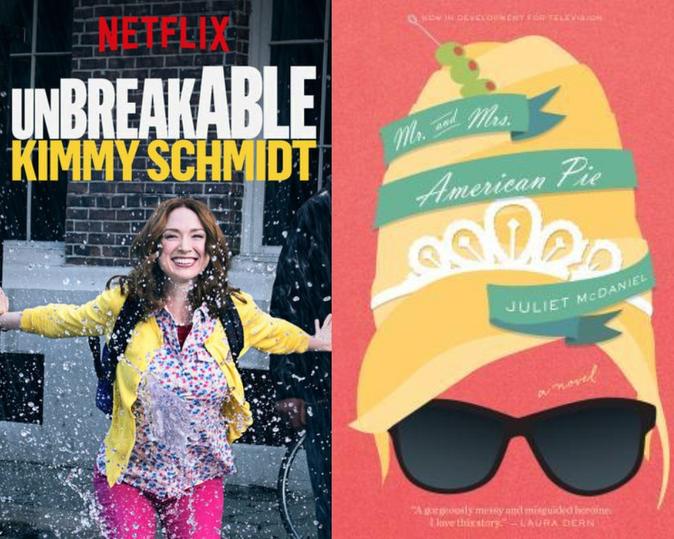 Unbreakable Kimmy Schmidt poster and Mr. & Mrs. American Pie cover