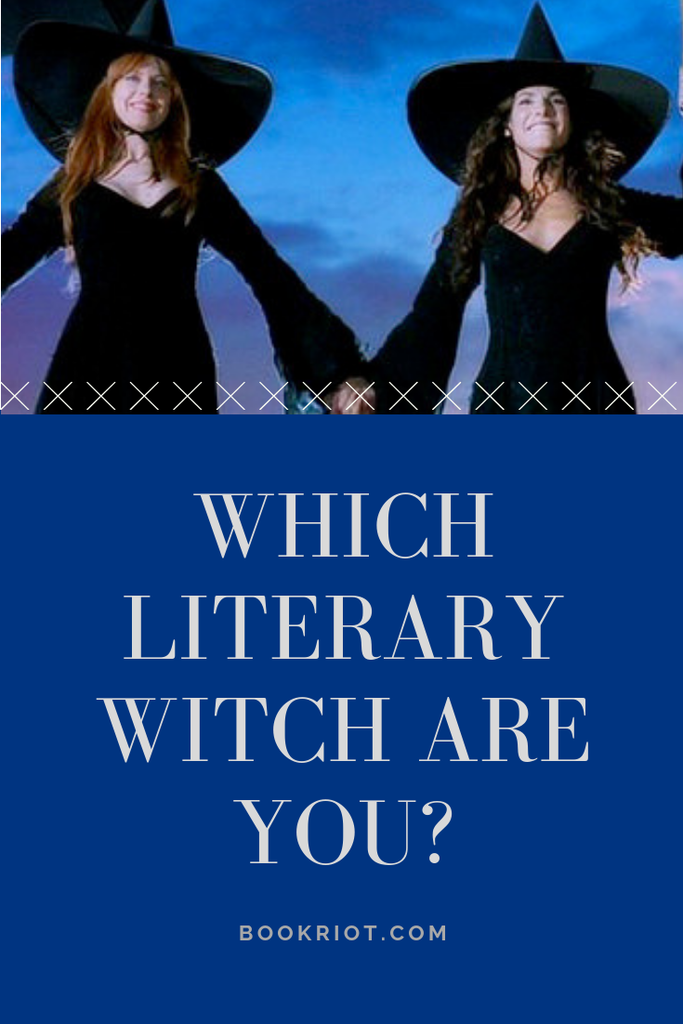 Which Literary Witch Are You quiz graphic with picture from Practical Magic