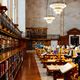 Photo of tables and books at a New York public library