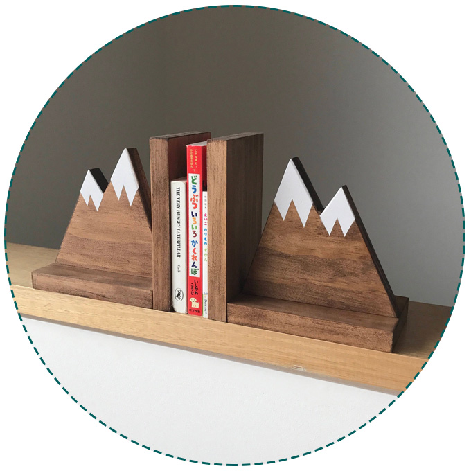 Mountain Peak Bookends