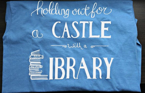Belle Castle with a Library Shirt