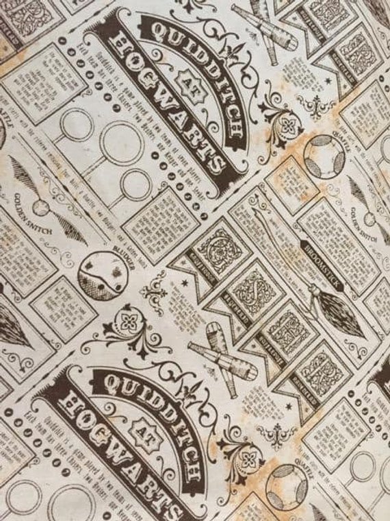 Harry Potter Custom Fabric newsprint