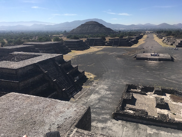 view of Avenue of the Dead in Teotihuacan