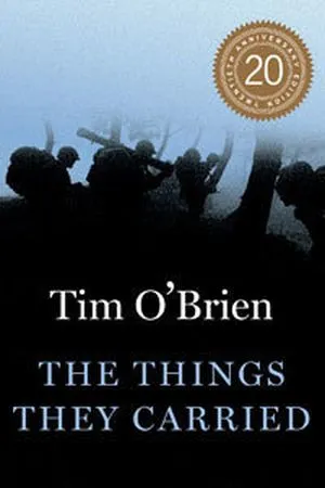 cover of The Things They Carried by Tim O'Brien; image of outline of soldiers moving through a jungle at night