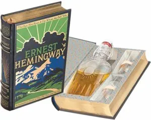 ernest hemingway mini bar hollow book with flask gifts for english teachers