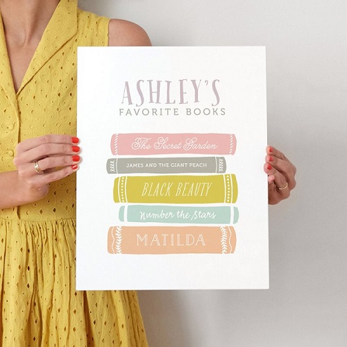 favorite books art print