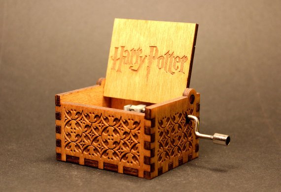 Wooden Music Box, Unique Harry Potter Gifts, Book Riot