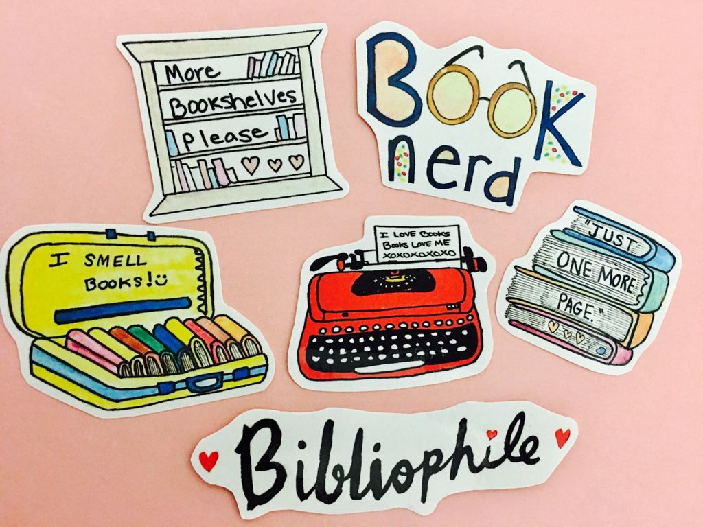 Bookish sticker set