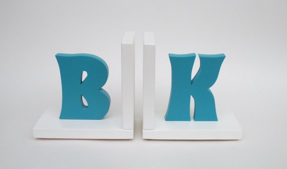 Personalized Letter Bookends