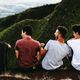 reverse harem romance novels feature, male friends hanging out in nature