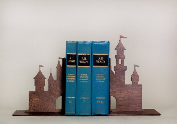 Wooden Castle Children's Nursery Bookends