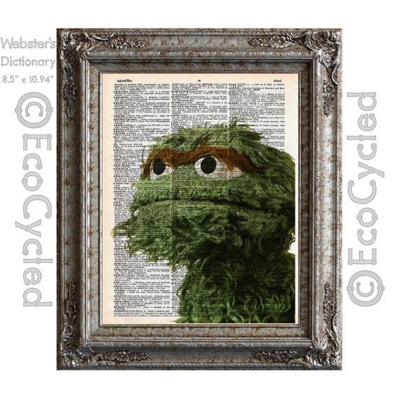 Bookish Sesame Street: Oscar the Grouch Book Print