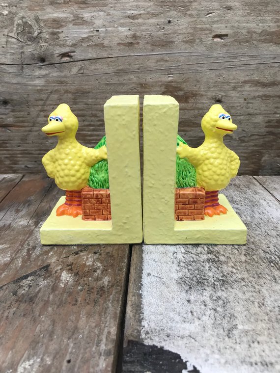 Bookish Sesame Street: Big Bird Bookends