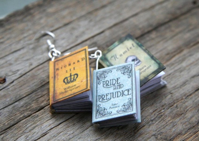 Book Earrings That Open 