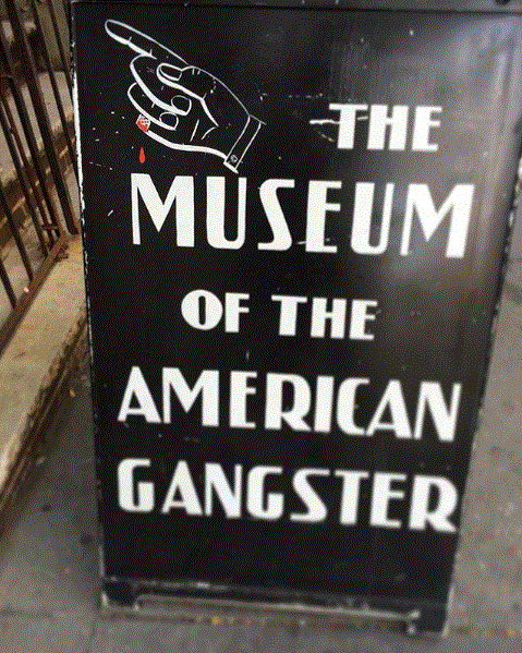 gangster books museum of the american gangster sandwich board