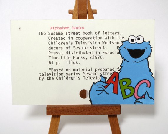 Bookish Sesame Street: Cookie Monster Library Card