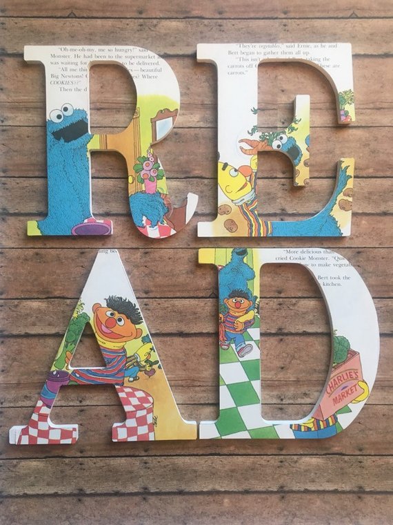 Bookish Sesame Street: READ Wooden Letters