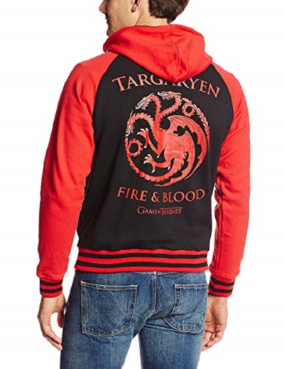 Game of Thrones Targaryen Zip Front Hoodie