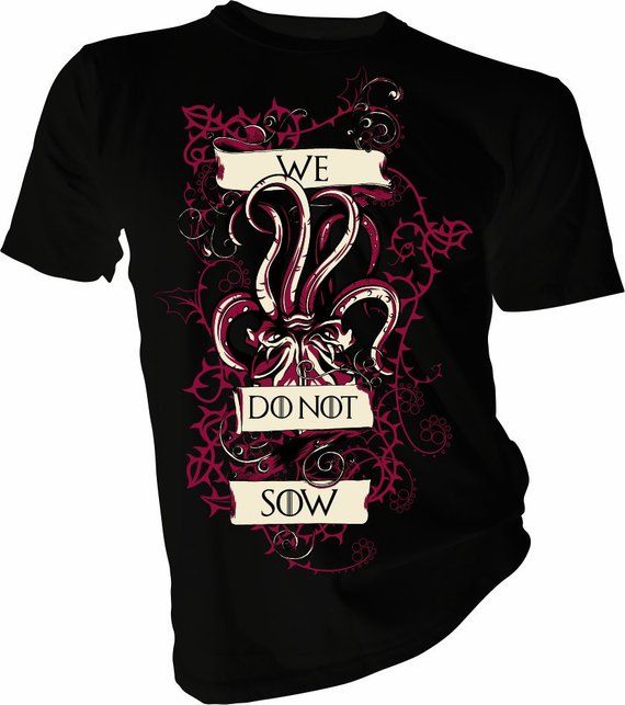 House Greyjoy Giant Squid in Red We Do Not Sow Tee