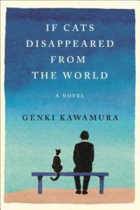 If Cats Disappeared from the World book cover - blue with profile of man and cat